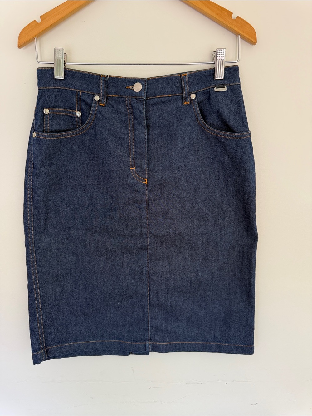 Escada Dark Blue Denim Skirt